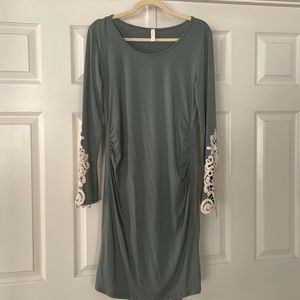 PinkBlush maternity teal mini dress